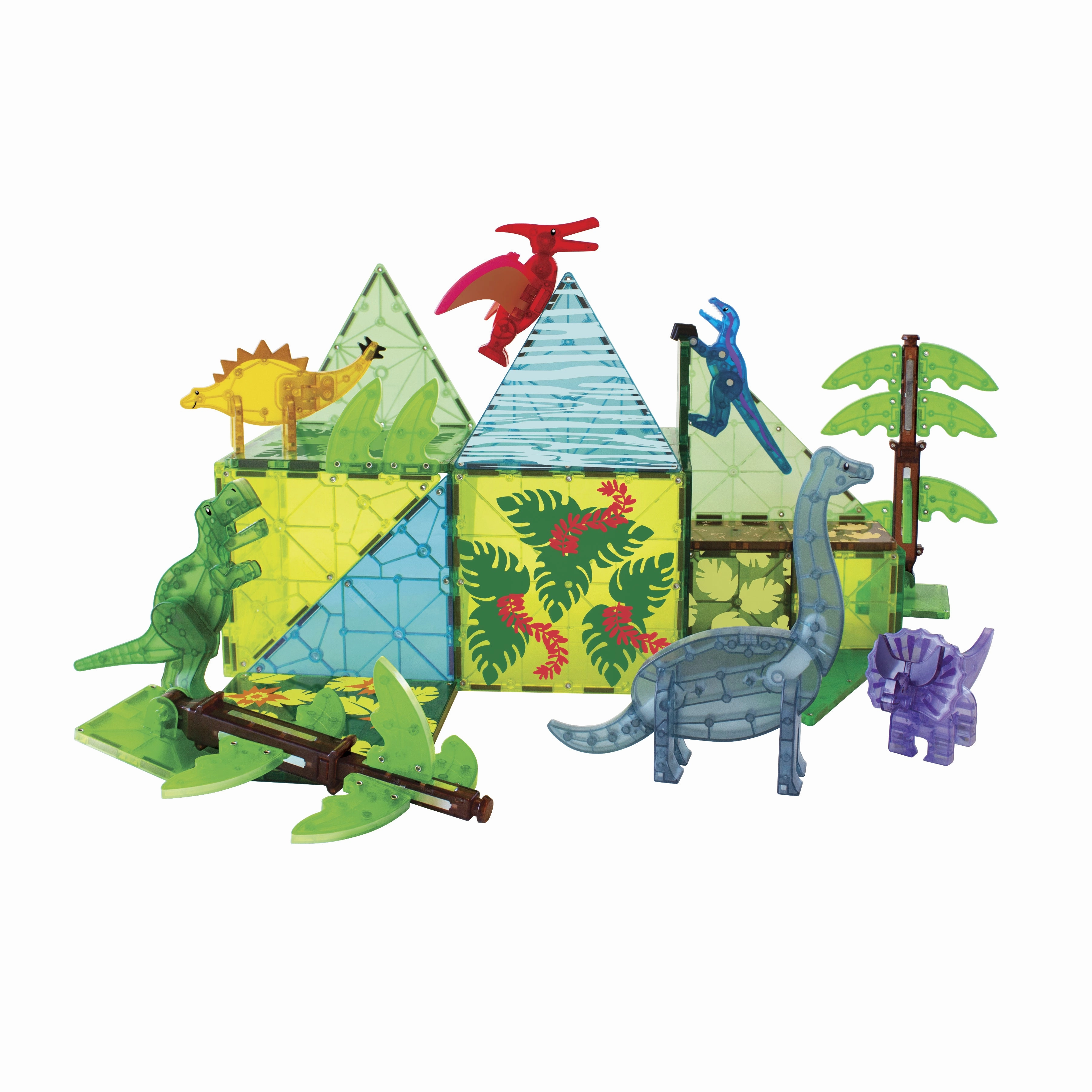 MAGNA-TILES Dino World XL 50-Piece Set