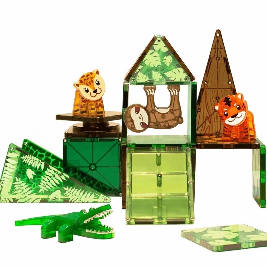 Magna-Tiles: Jungle Animals 25 Piece Set Magnetic Tiles