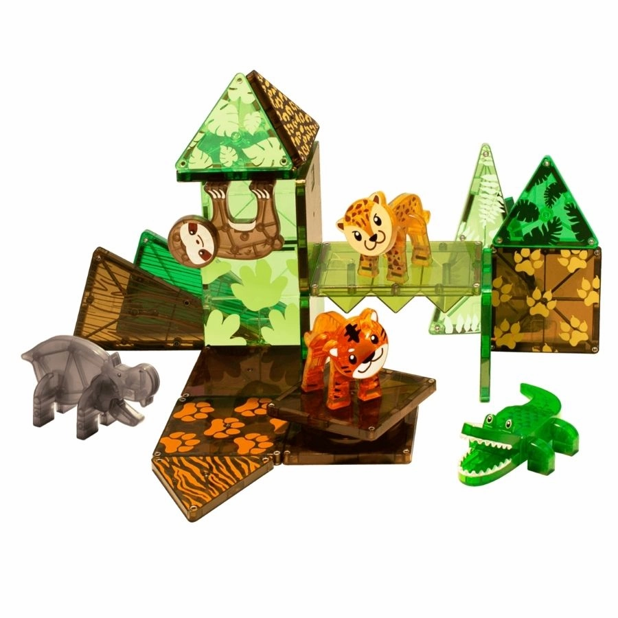 Magna-Tiles: Jungle Animals 25 Piece Set Magnetic Tiles