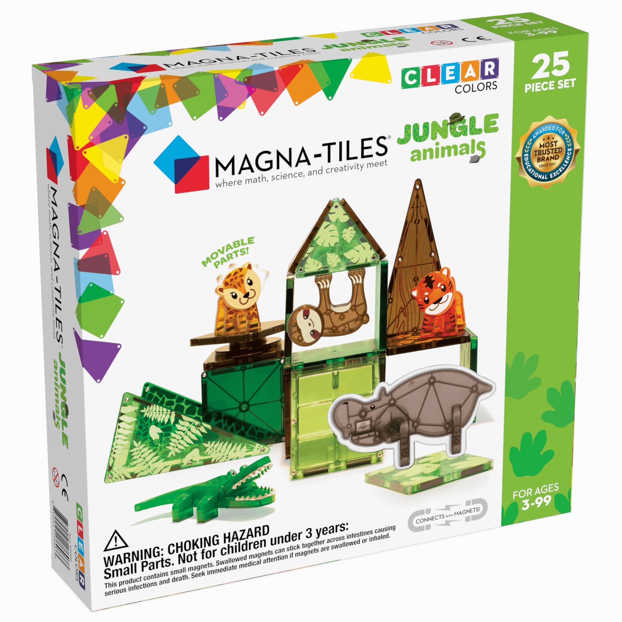MAGNA-TILES Jungle Animals 25 Piece Set