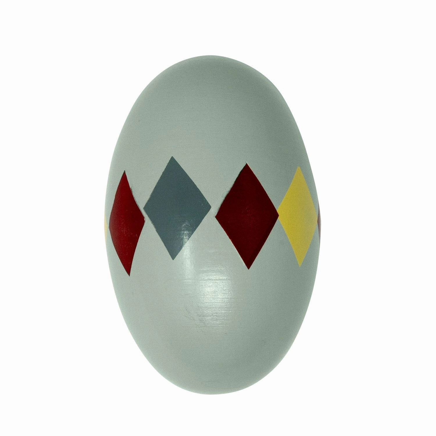 Mamamemo Rattle Egg, Green, Harlequin