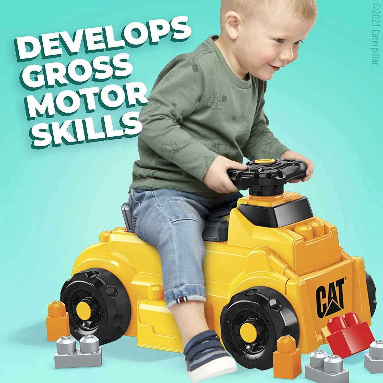 Mega Bloks CAT Build 'n Play Ride-on Car with Blocks