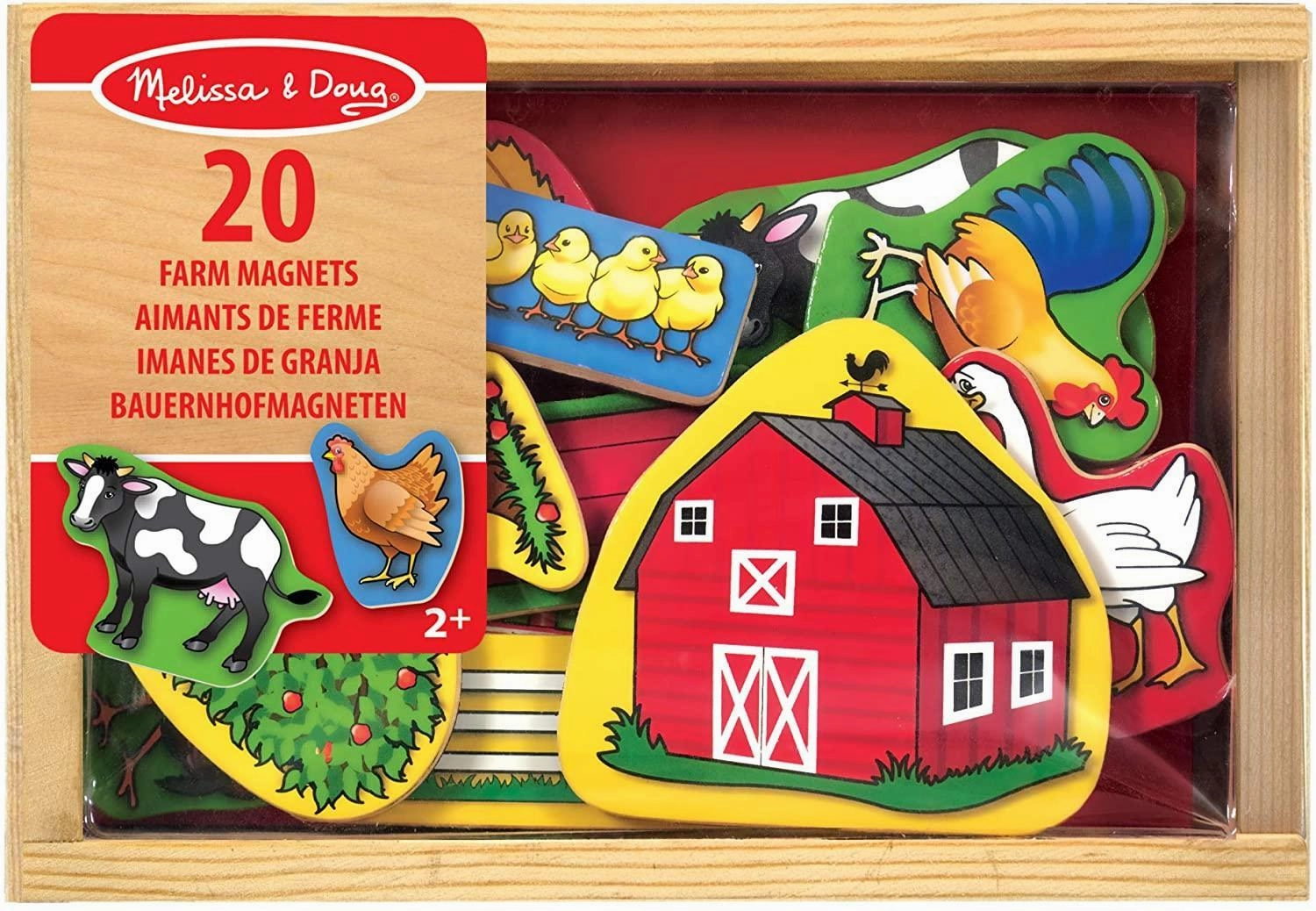 Melissa & Doug 19279 Wooden Farm Magnets, Small