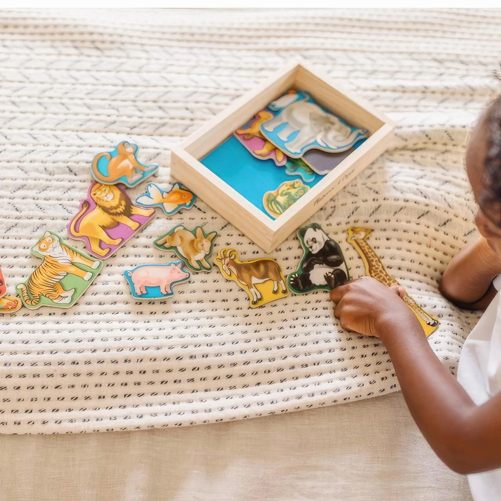 Melissa & Doug 20 Wooden Animal Magnets
