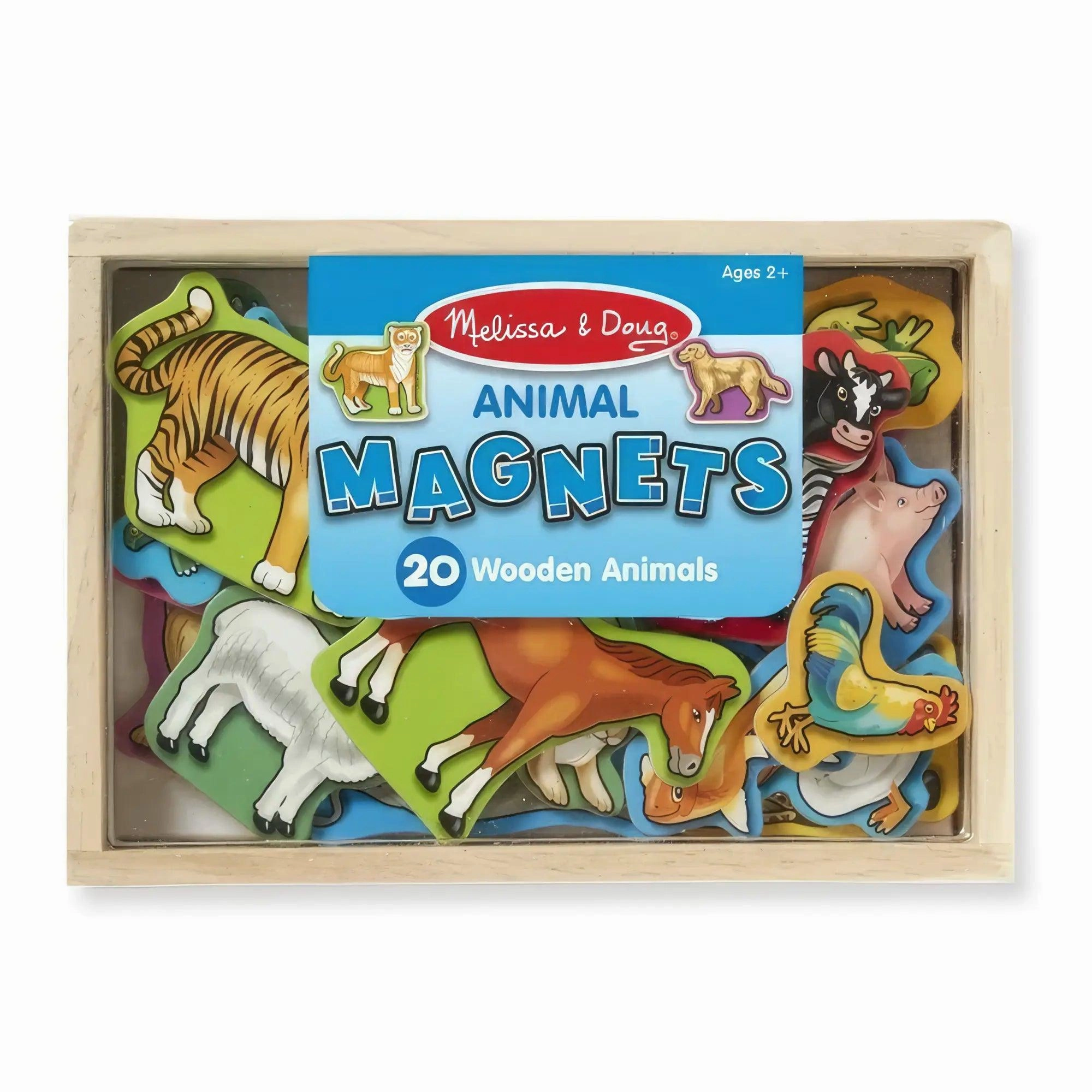 Melissa & Doug 20 Wooden Animal Magnets