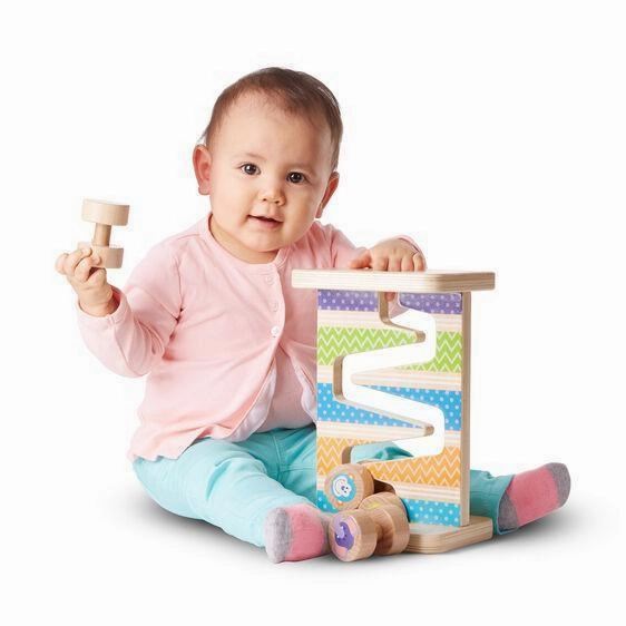 Melissa & Doug 40125 First Play Wooden Safari Zig-Zag Tower