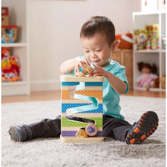 Melissa & Doug 40125 First Play Wooden Safari Zig-Zag Tower