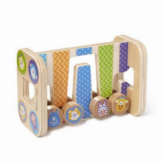 Melissa & Doug 40125 First Play Wooden Safari Zig-Zag Tower