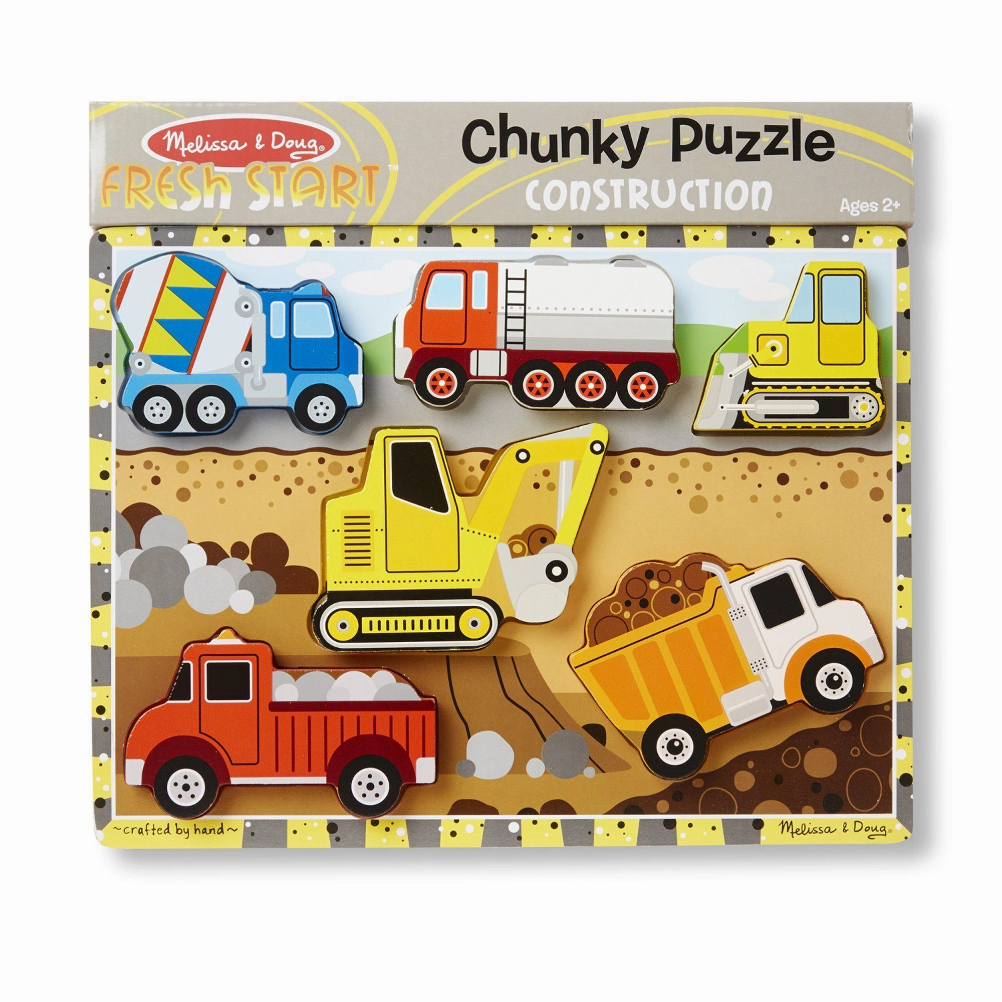 Melissa & Doug Construction Chunky Puzzle - 6 Pieces