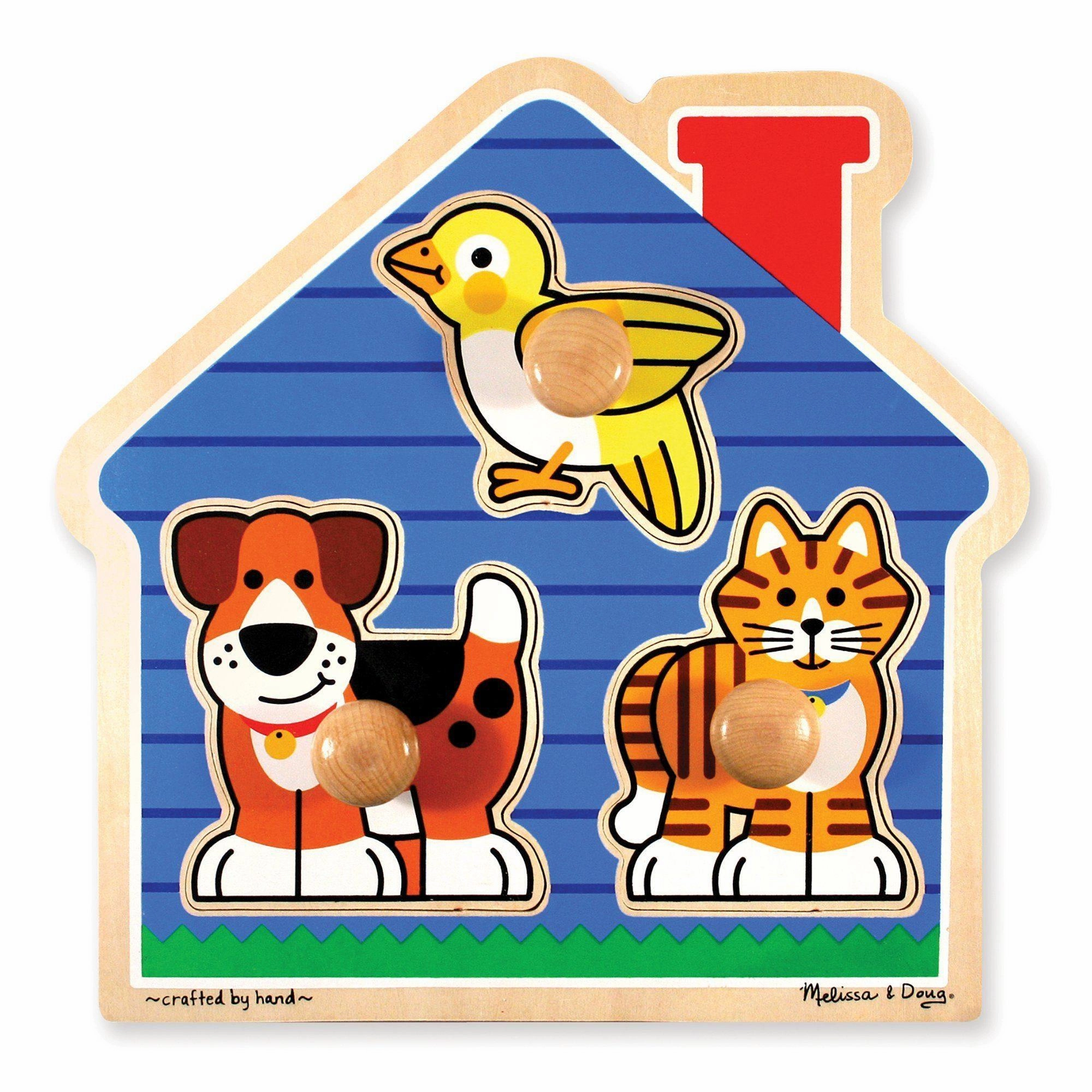 Melissa & Doug First Shapes Jumbo Knob Peg Puzzle