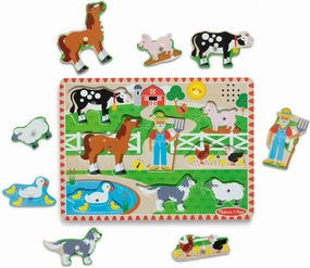 Melissa & Doug Old MacDonald's Farm Sound Wooden Puzzle