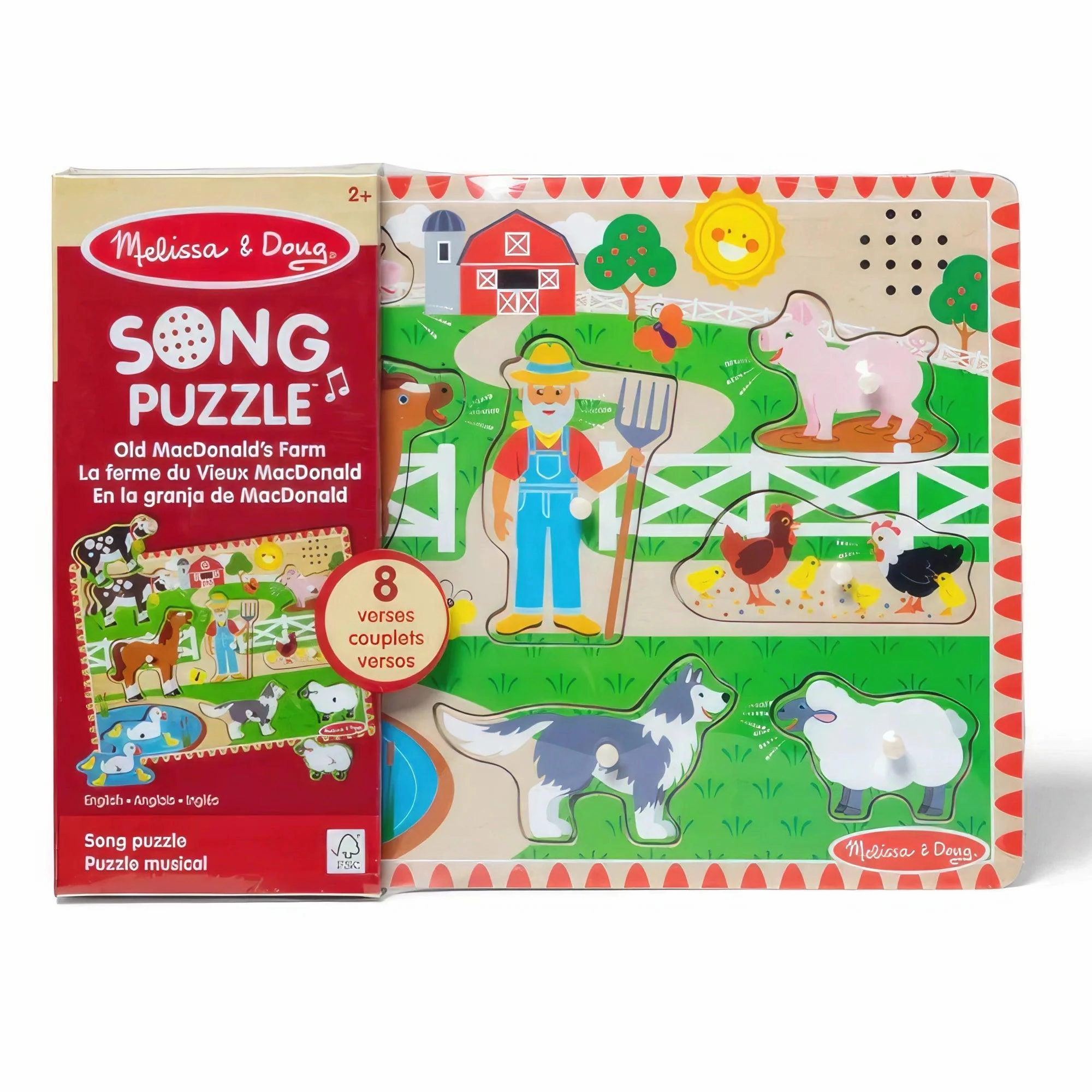 Melissa & Doug Old MacDonald's Farm Sound Wooden Puzzle
