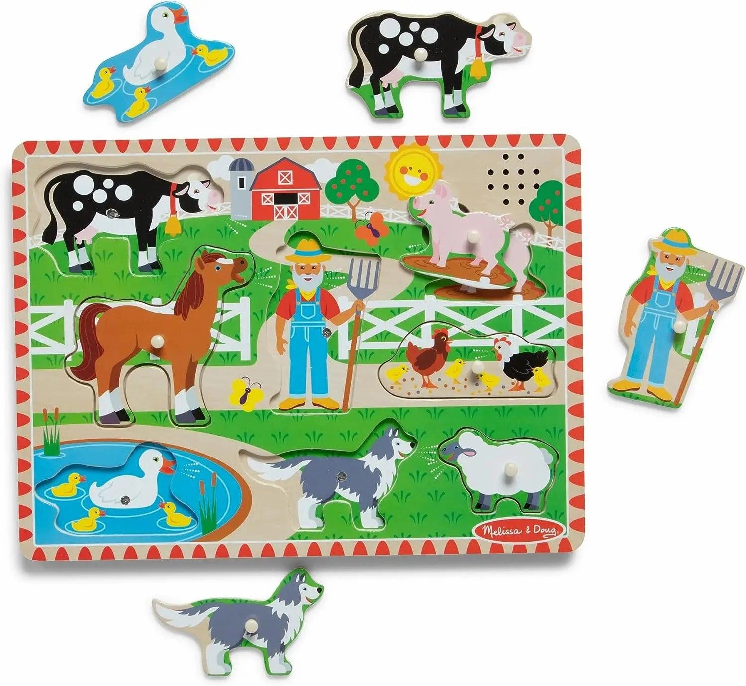 Melissa & Doug Old MacDonald's Farm Sound Wooden Puzzle