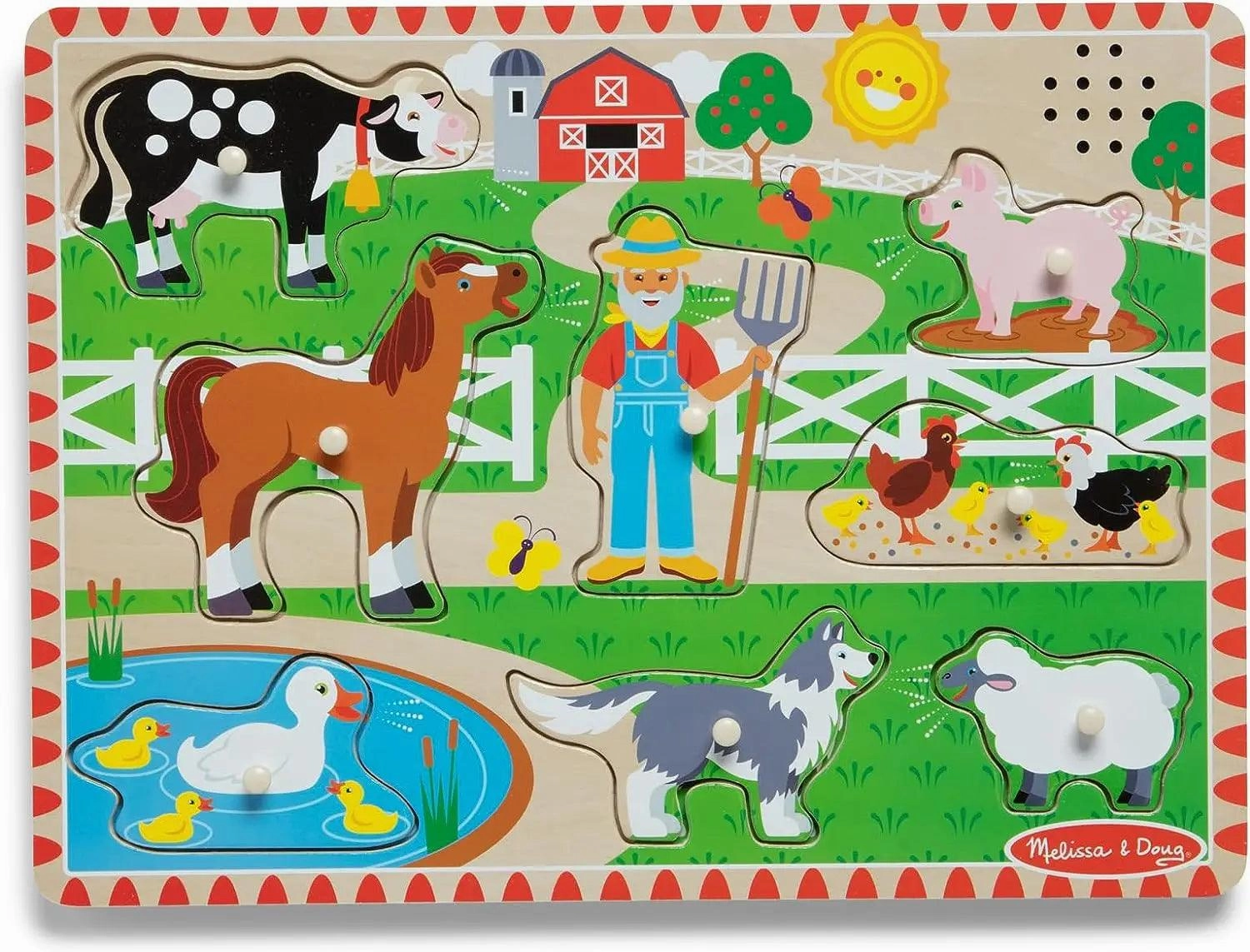 Melissa & Doug Old MacDonald's Farm Sound Wooden Puzzle