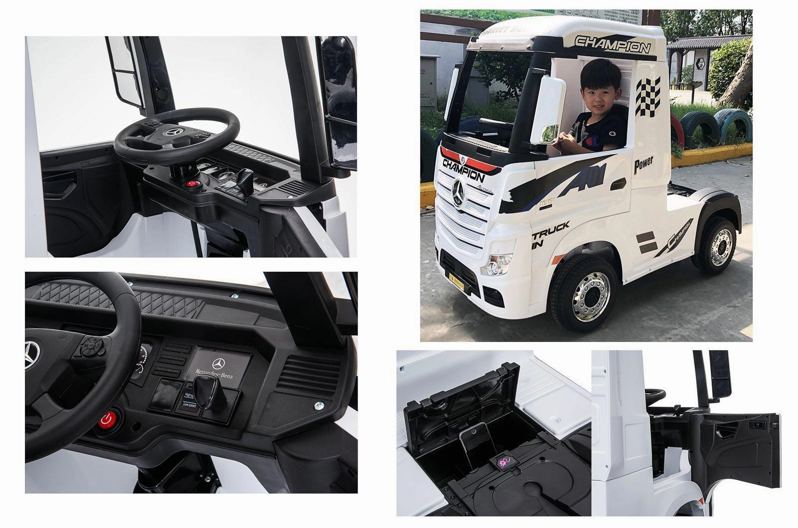 Mercedes-Benz Actros Electric 12V Battery Powered Ride-on Truck with Remote Control