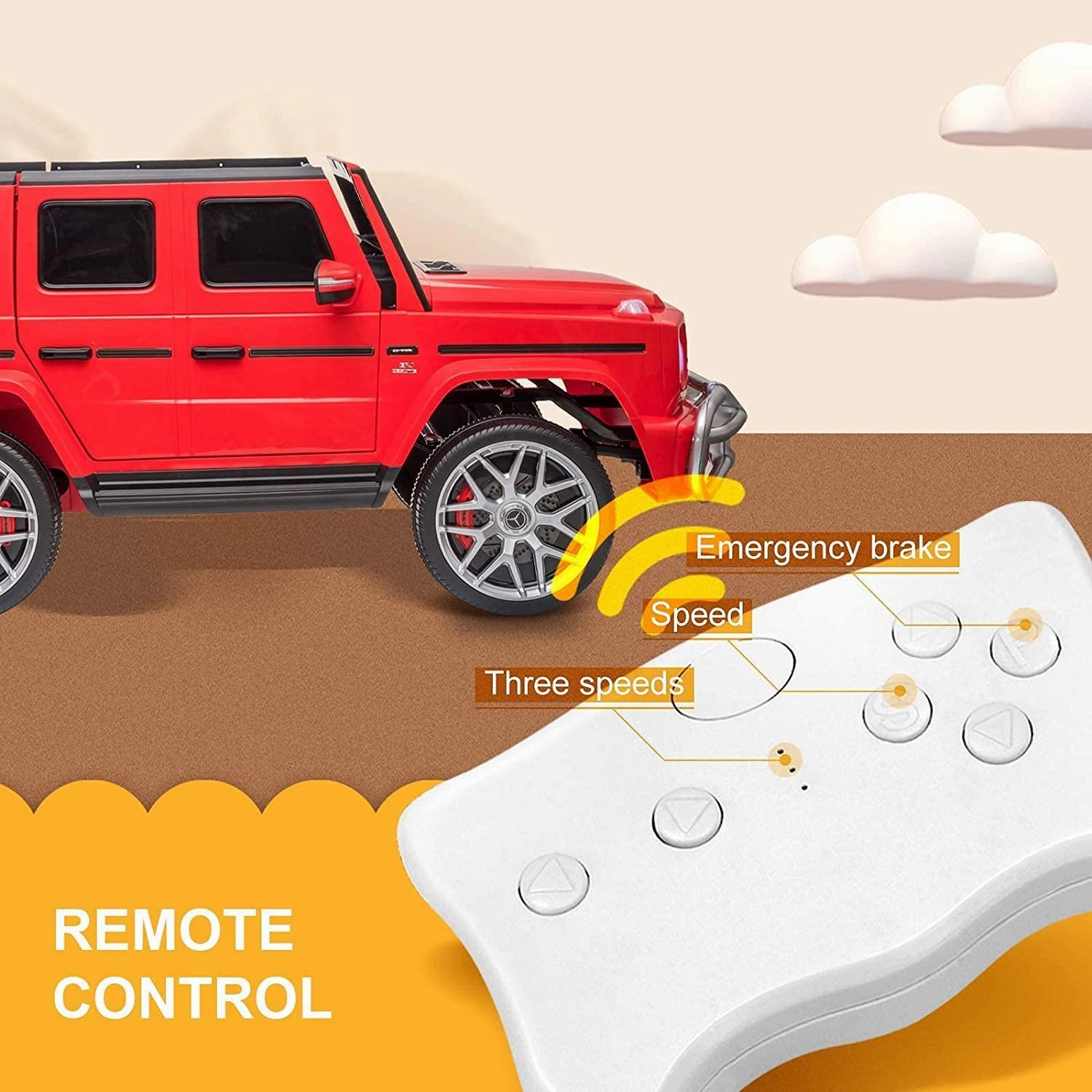 Mercedes-Benz AMG G63 12V Battery 2-Seater Ride-on Car - Red