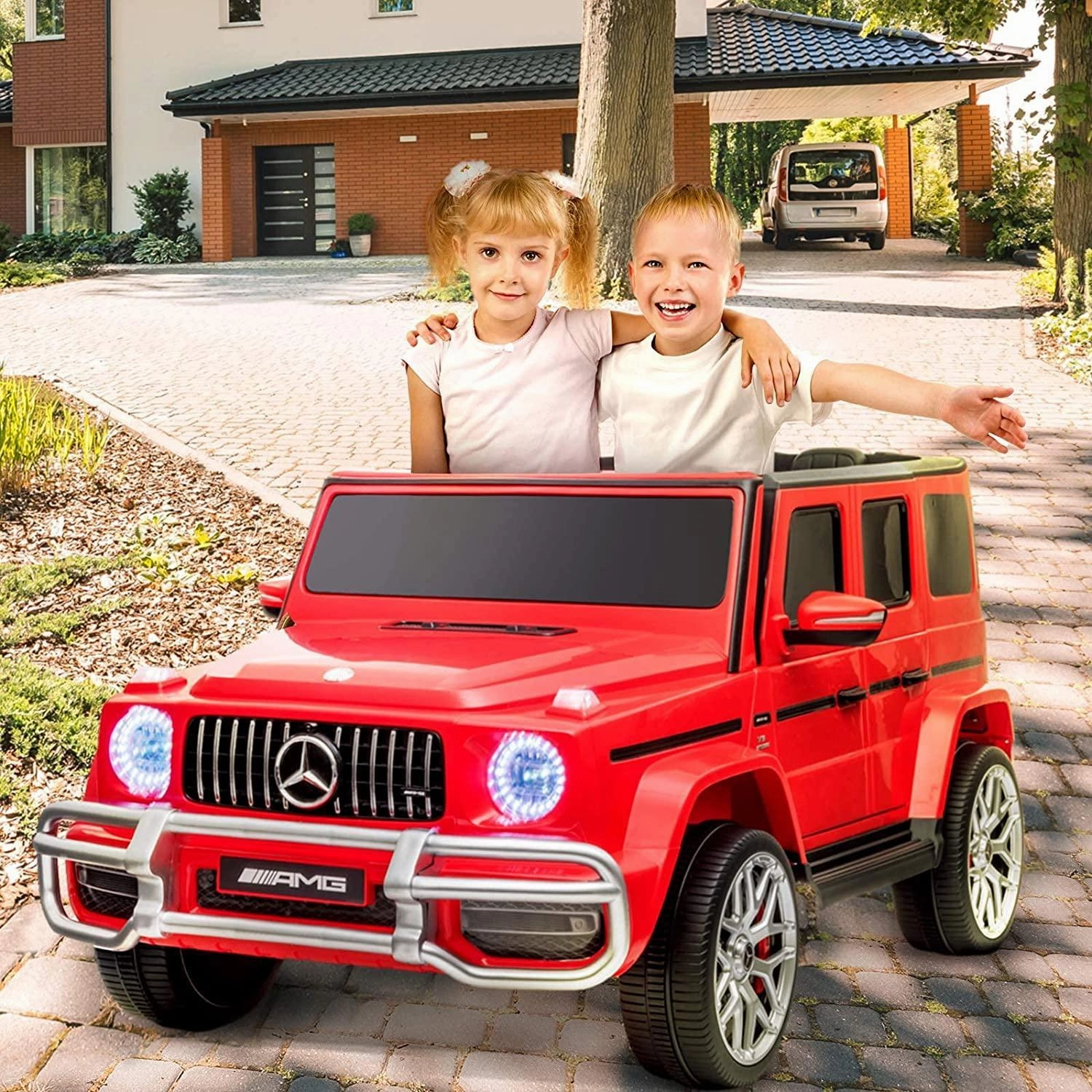Mercedes-Benz AMG G63 12V Battery 2-Seater Ride-on Car - Red