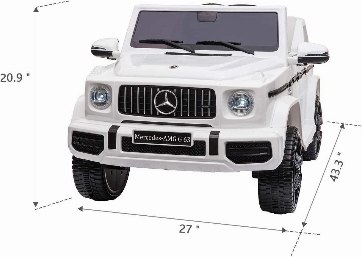 Mercedes-Benz AMG G63 Battery Ride-on Car with Remote Control - White