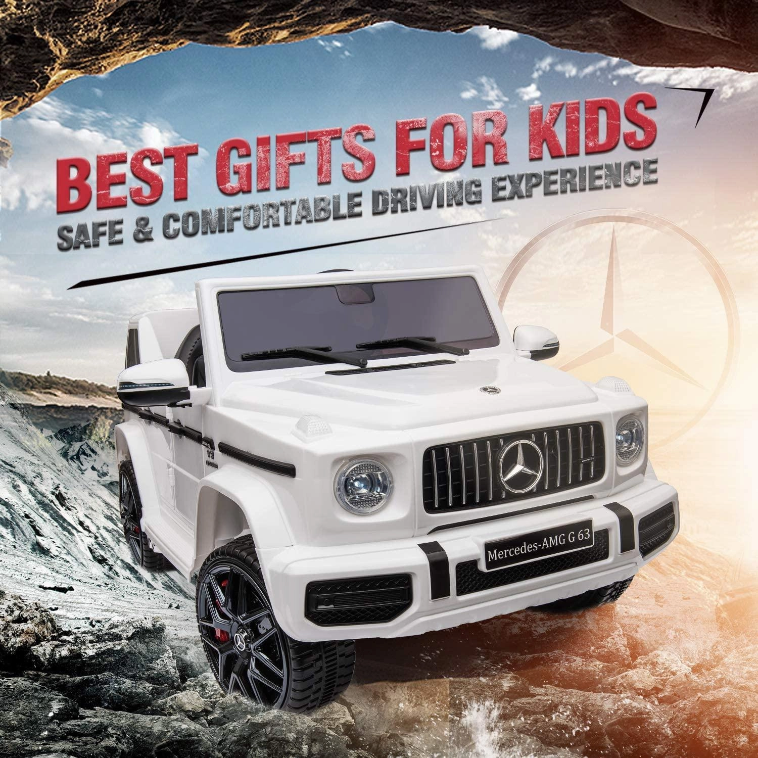 Mercedes-Benz AMG G63 Battery Ride-on Car with Remote Control - White