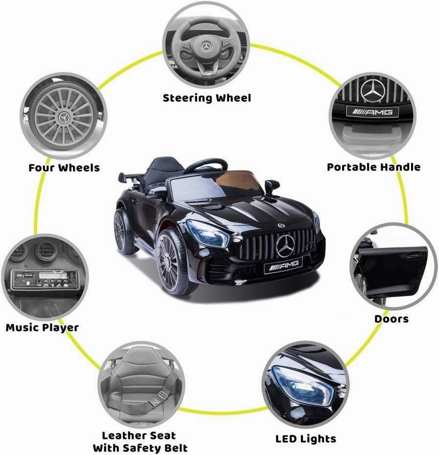 Mercedes-Benz AMG GTR 6V Battery Ride-on Car - Black X-DISPLAY