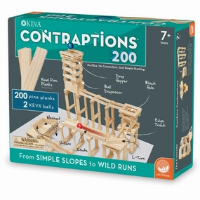 Mindware - KEVA Contraptions 200 Piece Wooden Planks Building Set