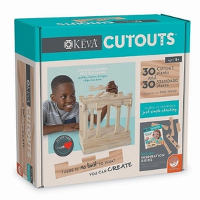 Mindware - KEVA Cutouts Wooden Planks 60 Pieces