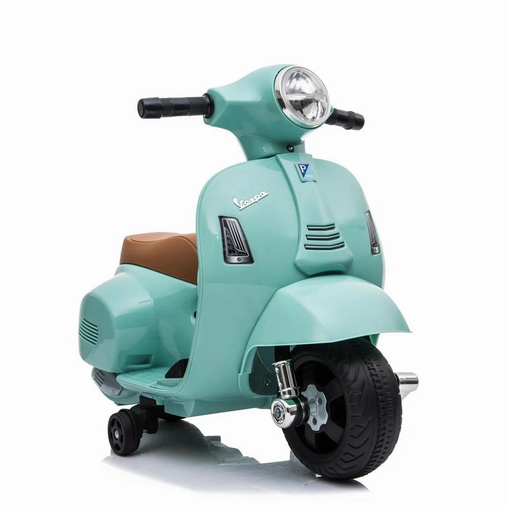 Mini Vespa Kids Electric 6V Battery Powered Motorbike Ride-on - Green