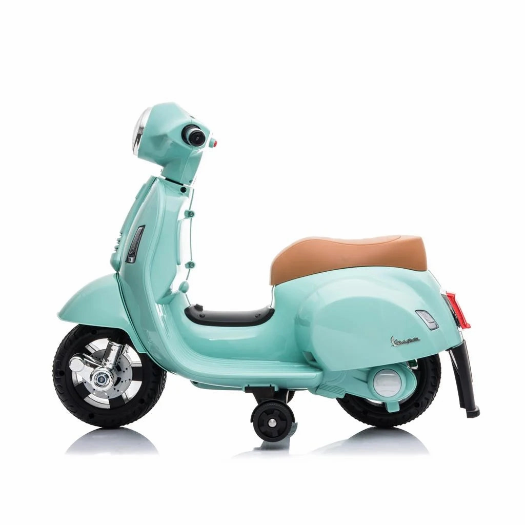 Mini Vespa Kids Electric 6V Battery Powered Motorbike Ride-on - Green