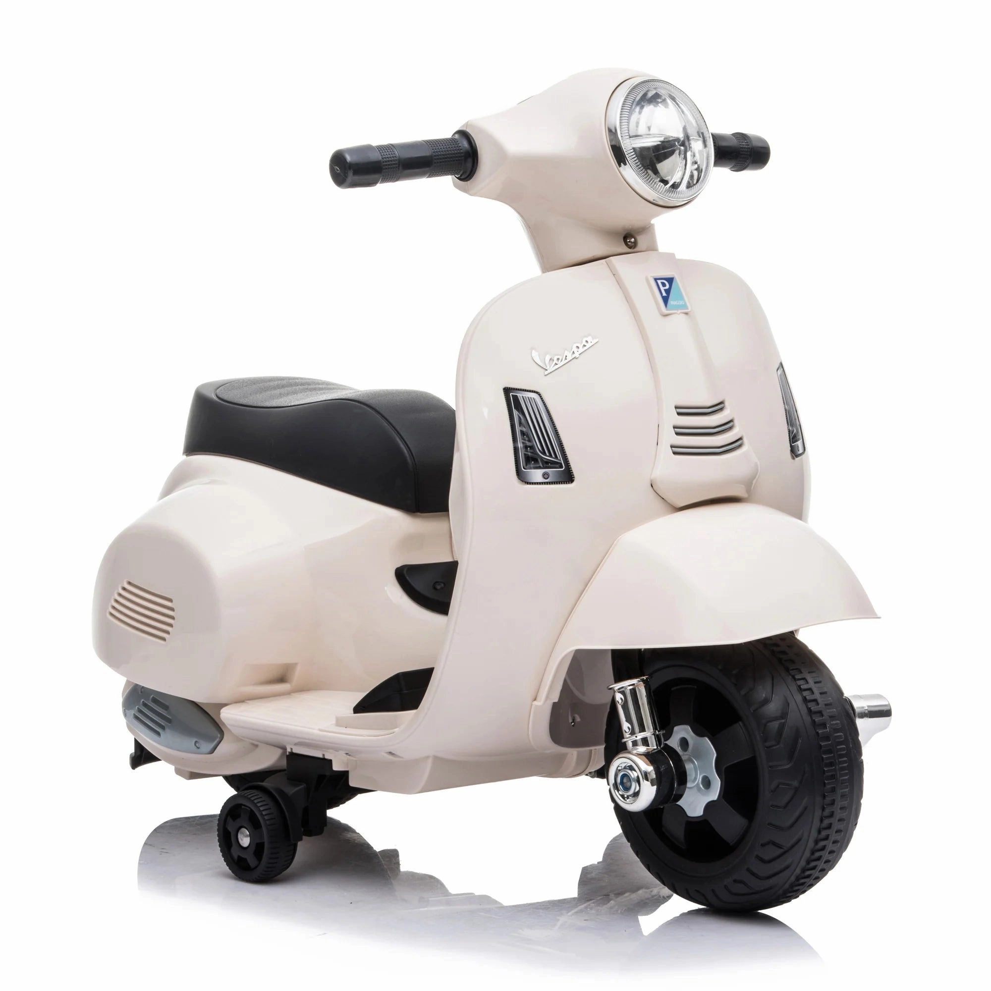 Mini Vespa Kids Electric 6V Battery Powered Motorbike Ride-on - White