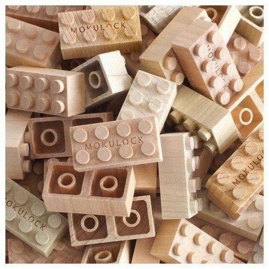 Mokulock - Wooden Building Blocks 48 Piece Set