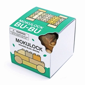 Mokulock - Wooden Building Blocks Bubu Car 14 Pieces