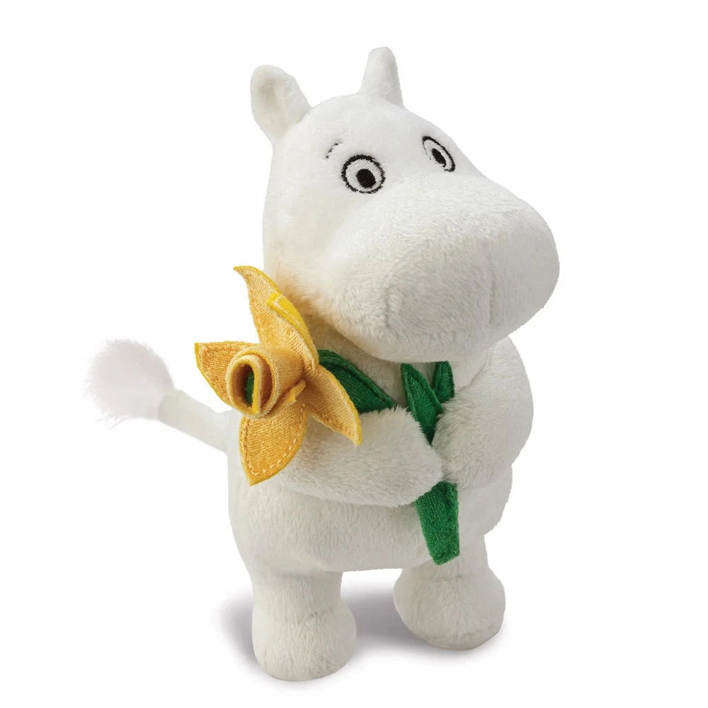 Moomin Standing 6.5-inch Soft Toy with Daffodil