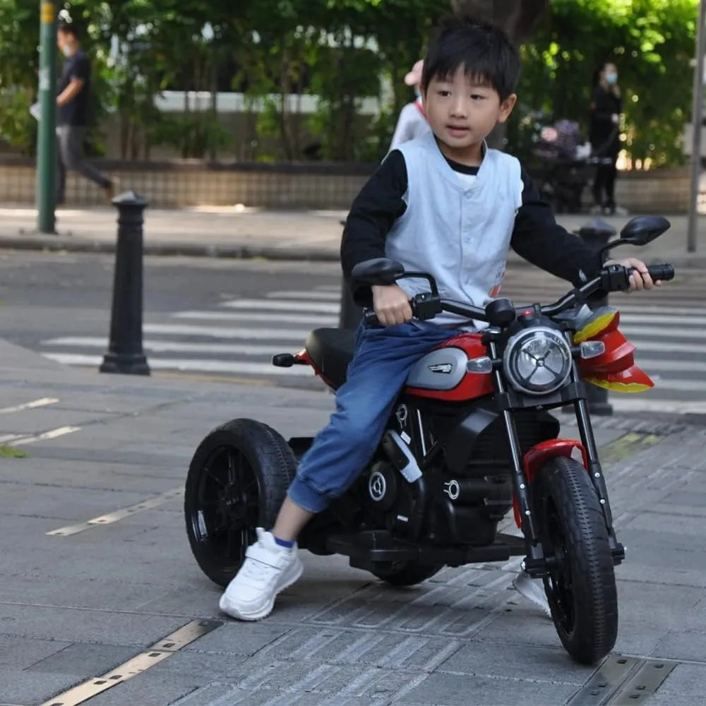 Moto Ducati Scrambler Electric 12V Battery Powered 3-Wheel Motorbike Ride-on