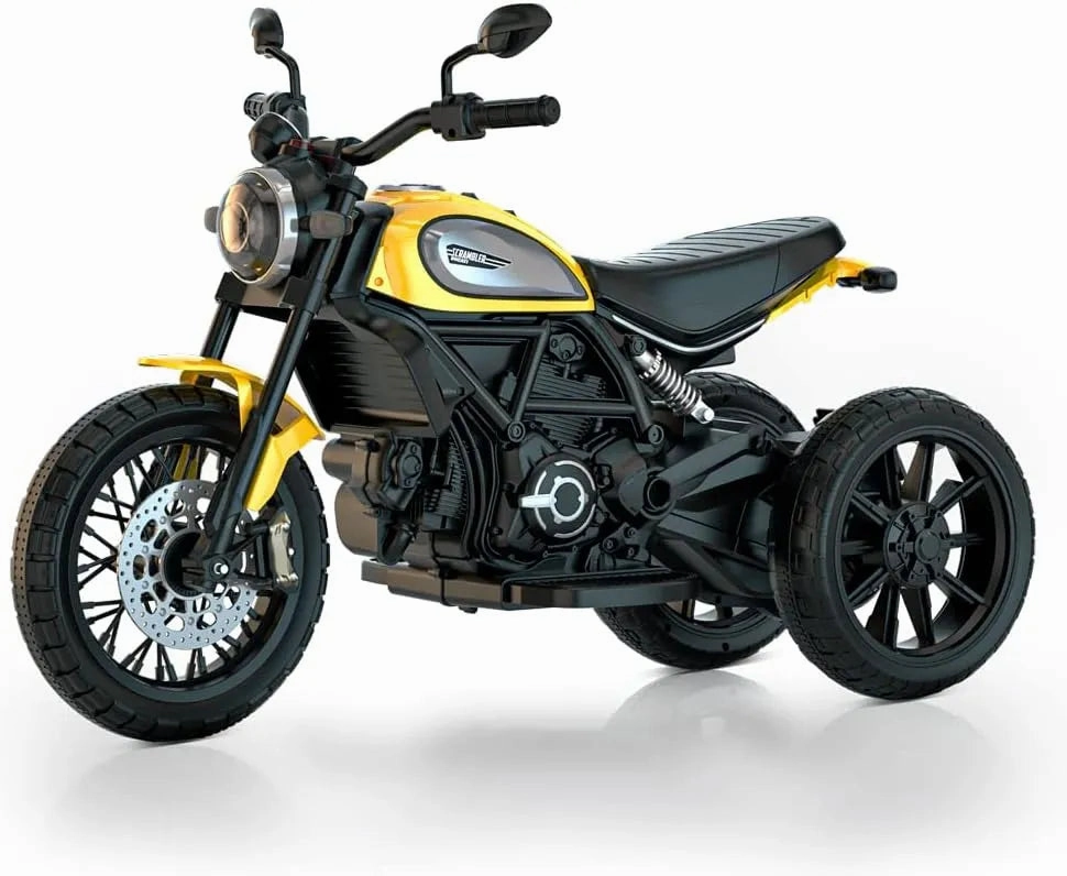 Moto Ducati Scrambler Electric 12V Battery Powered 3-Wheel Motorbike Ride-on