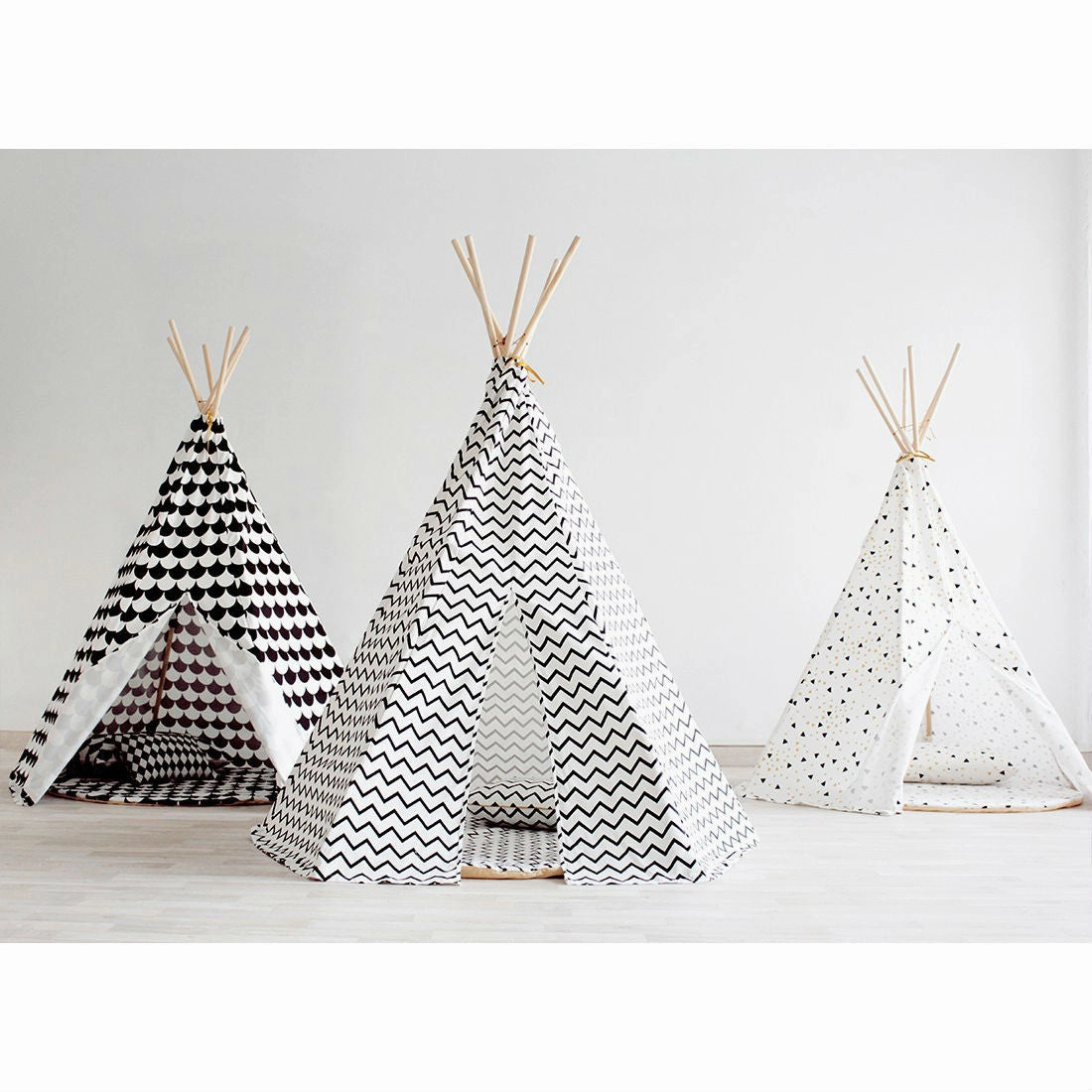 Nobodinoz Arizona Teepee Zigzag Black