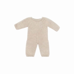 Oatmeal Knit Doll Pajamas - 15''