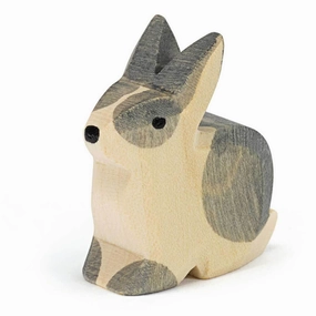 Ostheimer Rabbit, Black and White, Sitting
