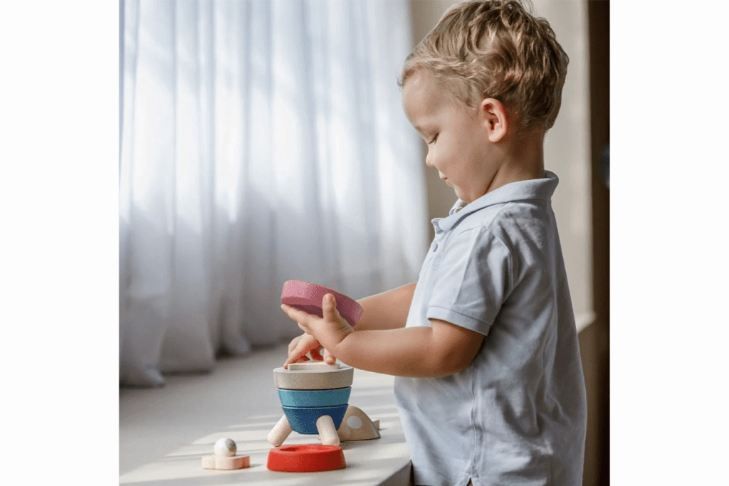 Plan Toys Stacking Rocket - Orchard