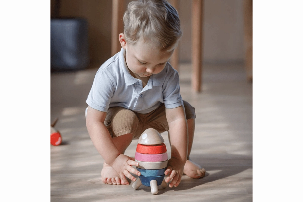 Plan Toys Stacking Rocket - Orchard