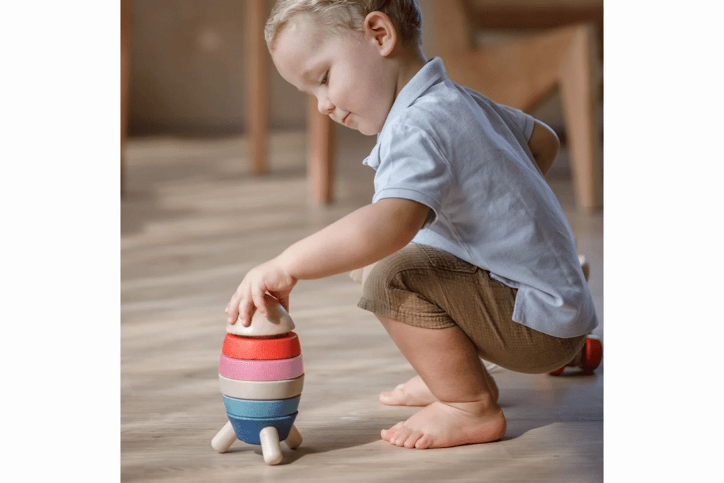 Plan Toys Stacking Rocket - Orchard