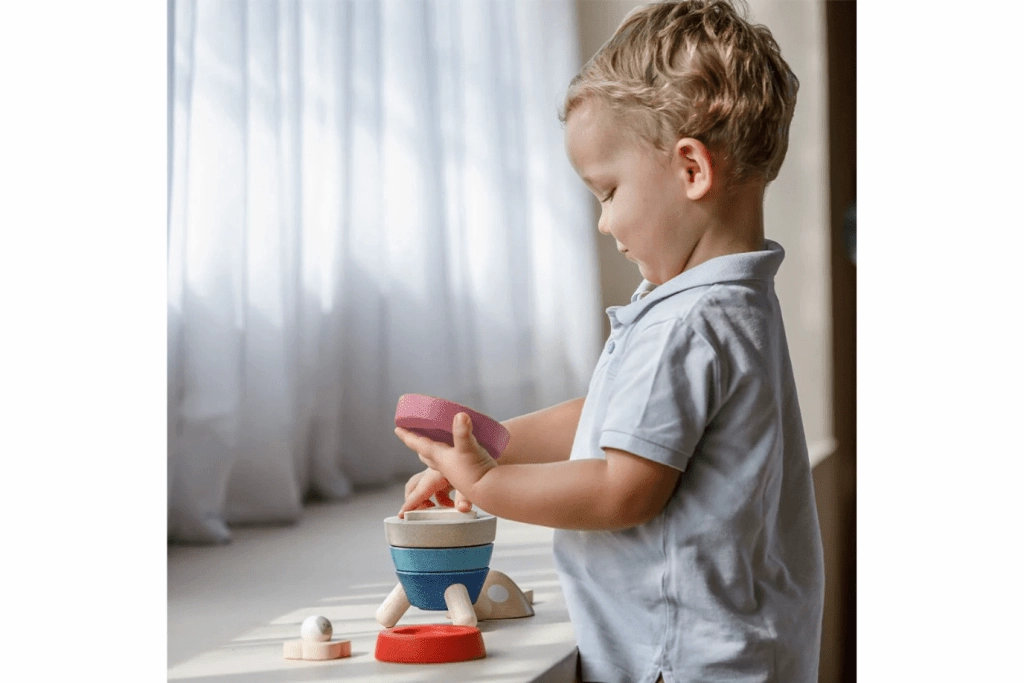 Plan Toys Stacking Rocket - Orchard