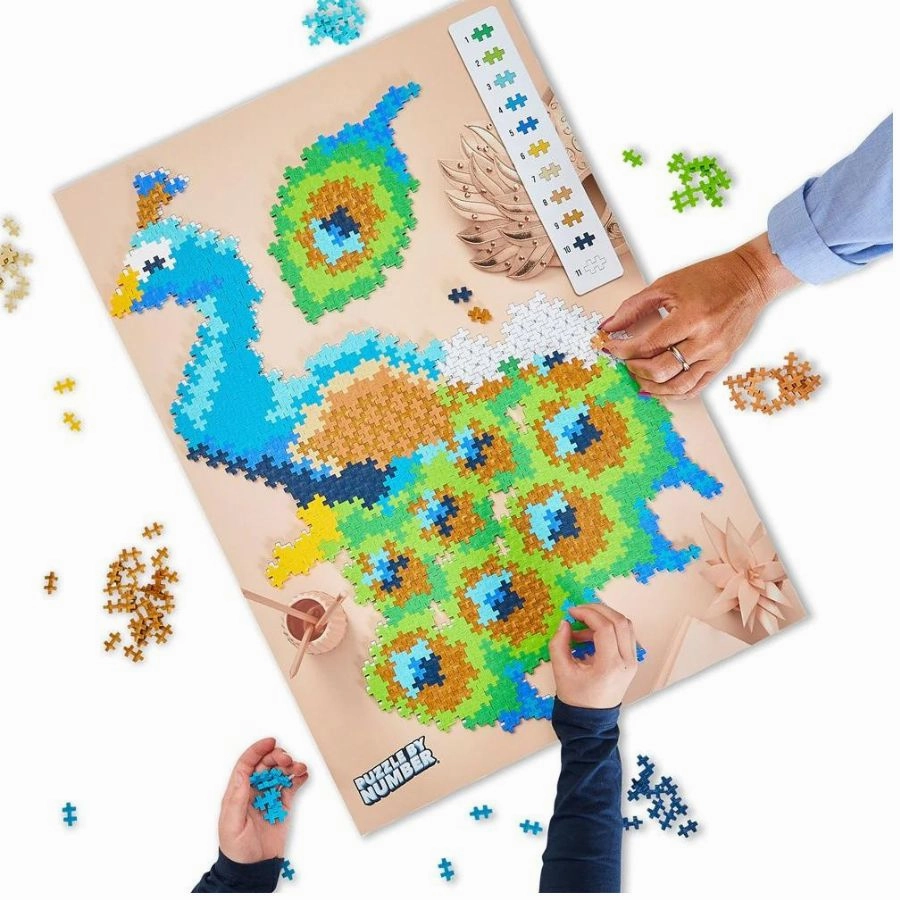 Plus-Plus - Puzzle By Number Peacock 800 Pieces