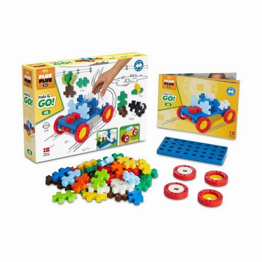 Plus-Plus: BIG Make and Go 46 Pieces Construction Toy