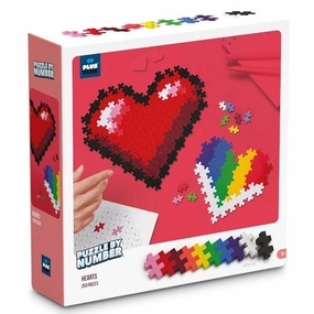 Plus-Plus Blocks - Puzzle By Number Hearts 250 Pieces