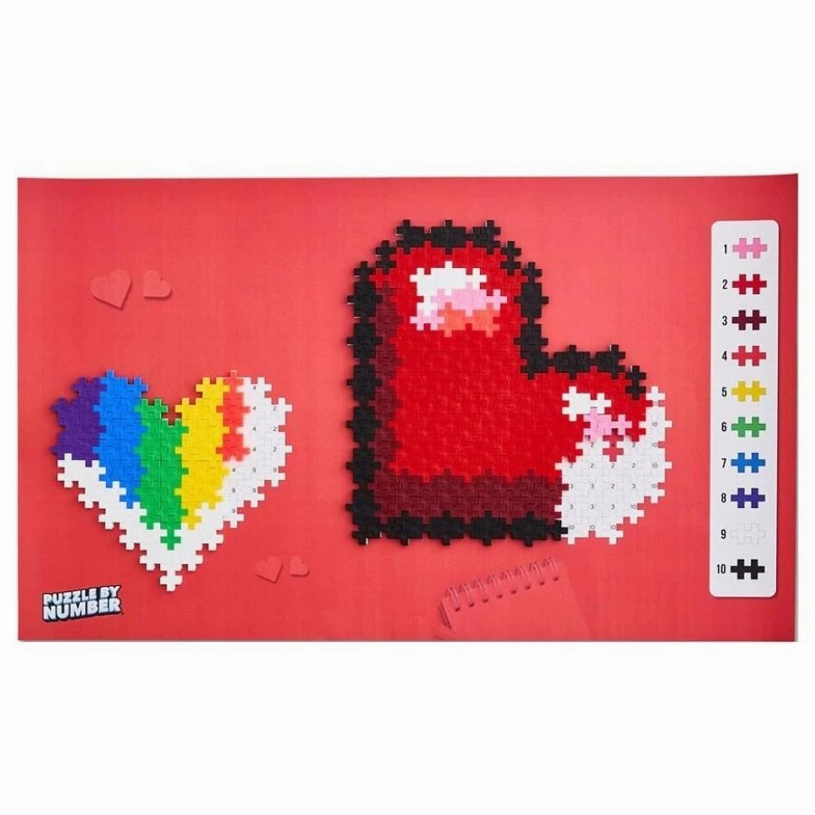 Plus-Plus Blocks - Puzzle By Number Hearts 250 Pieces