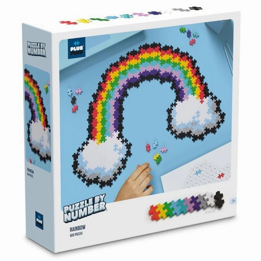 Plus-Plus Blocks - Puzzle By Number Rainbow 500 Pieces