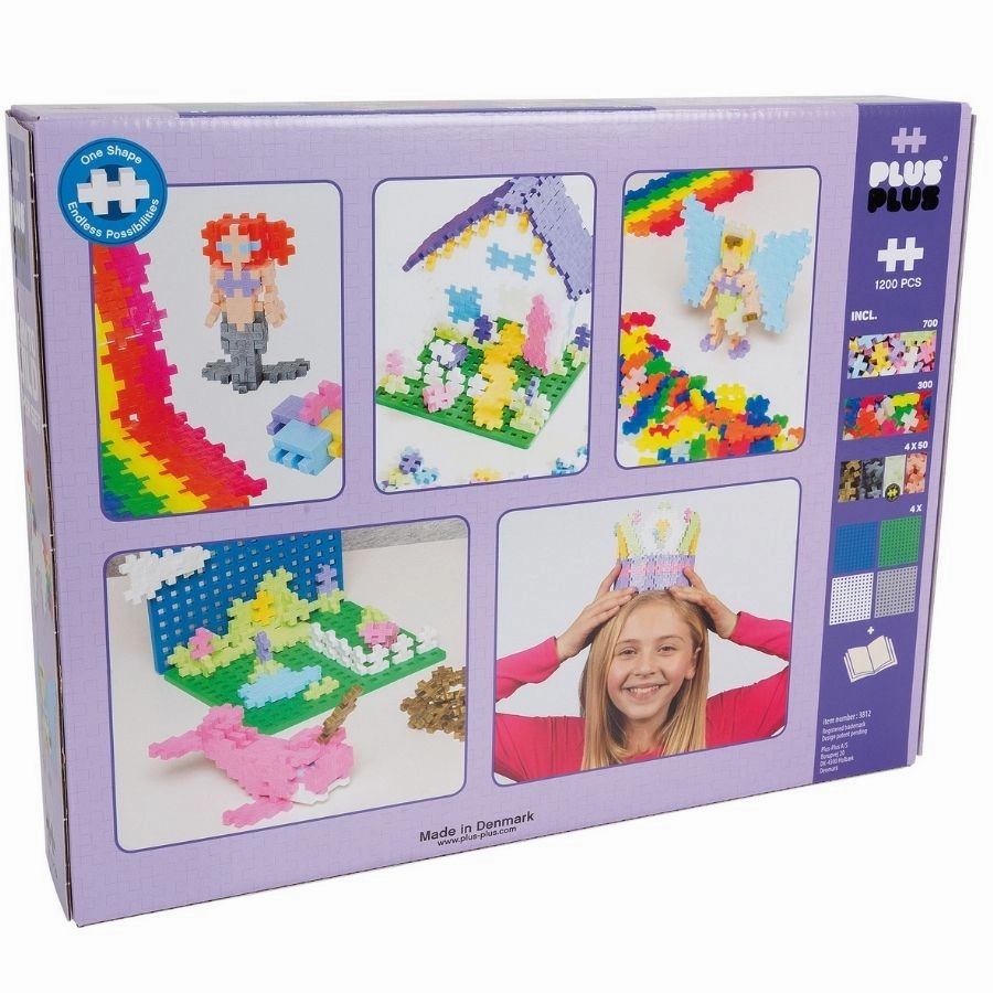 Plus-Plus: Pastel Learn to Build Super Set 1200 Pieces