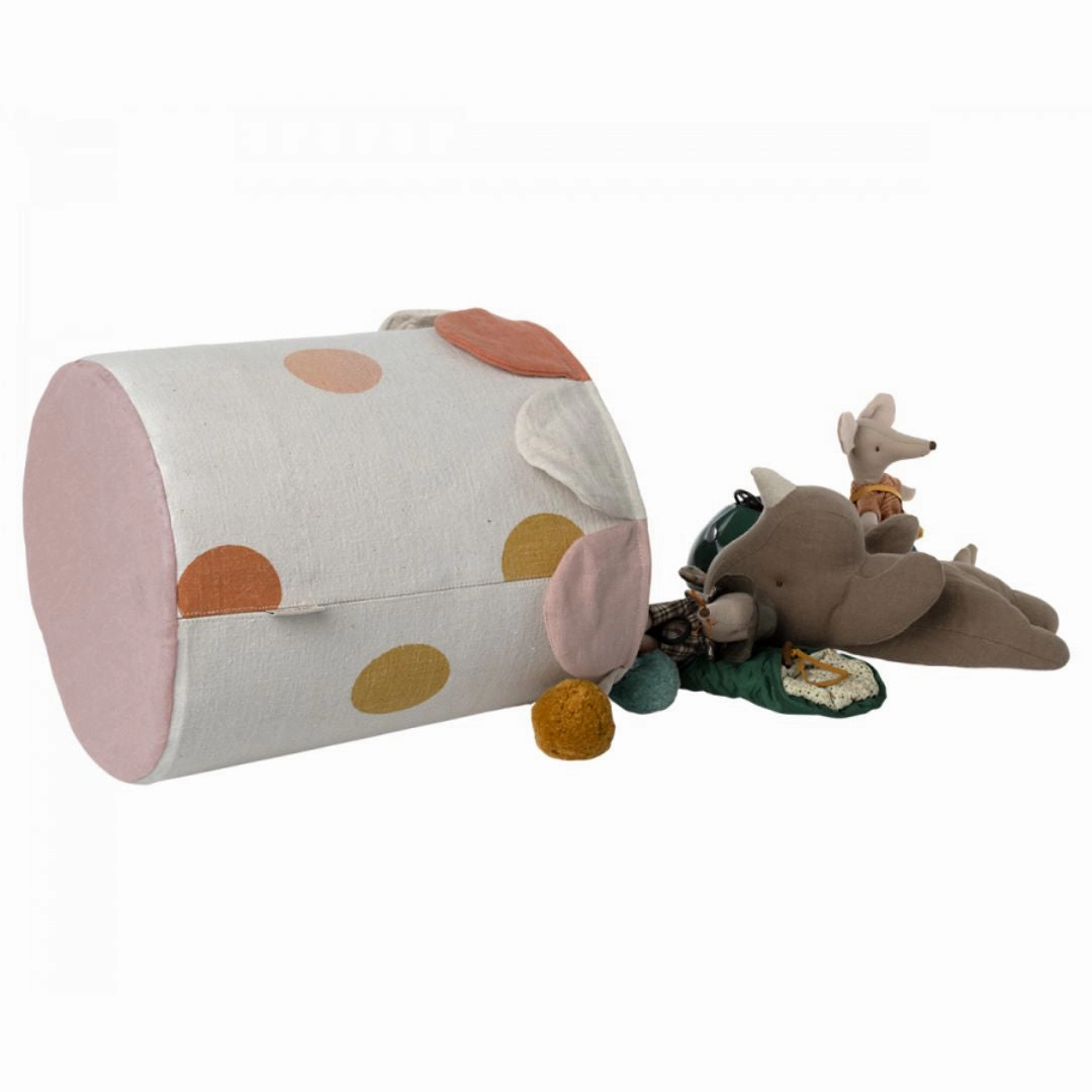 Polka Dot Basket - Rose