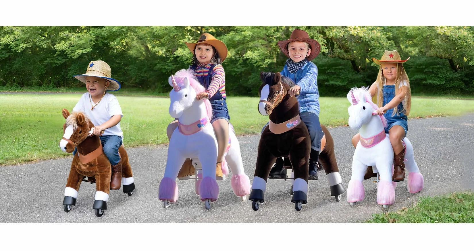 PonyCycle Mechanically Walking Ride-On - Brown Horse - Age 7  Years