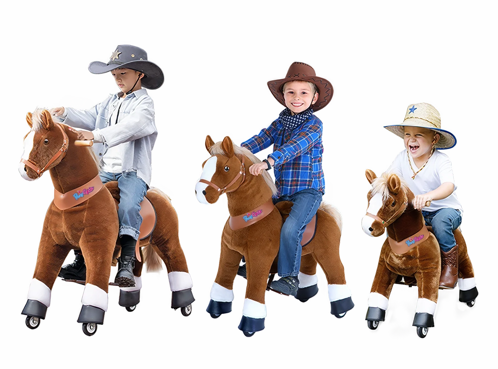 PonyCycle Mechanically Walking Ride-On - Brown Horse - Age 7  Years